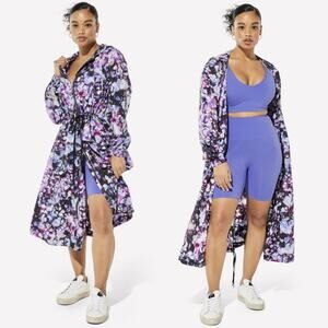 YITTY Bhm Headliner Duster Length Windbreaker Jacket In Crystal Healing Size M